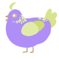(unnamed), a lilac and lemon chicken with a neck-speckle pattern