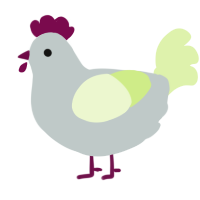 A silver and apple chicken
