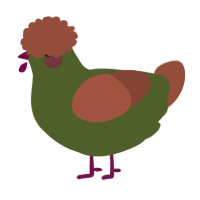 A olive and russet chicken