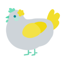 A mist and yellow chicken
