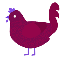 A wine and maroon chicken with a double-lace pattern
