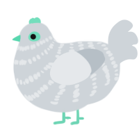 A mist chicken with a bar pattern