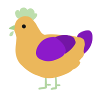 A honey and violet chicken