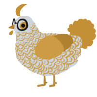 Chrysus, a mist and gold chicken with a double-lace pattern
