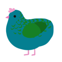 A sea and leaf chicken with a half-lace pattern