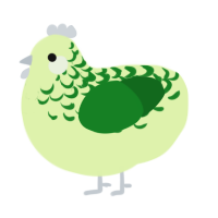 A apple and leaf chicken with a half-lace pattern