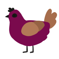 A wine and brown chicken