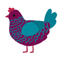 A wine and sea chicken with a lace pattern