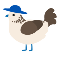 A cream and bark chicken with a neck-speckle pattern