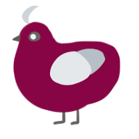 A maroon and mist chicken