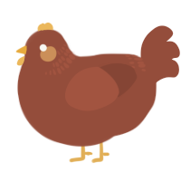 A russet chicken with a neck-band pattern