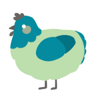 A gluppy and sea chicken with a head pattern