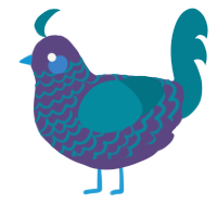 A overcast and sea chicken with a lace pattern