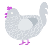 A mist chicken with a lace pattern