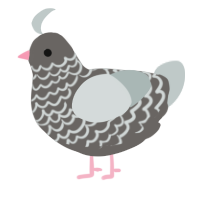 A grey and silver chicken with a lace pattern