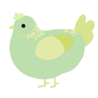 Beans, a gluppy and lemon chicken with a neck-speckle pattern
