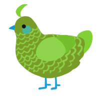 A chartreuse and grass chicken with a lace pattern