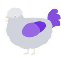 A mist and blurple chicken