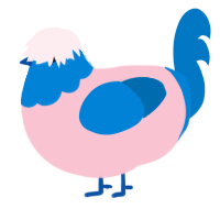 (unnamed), a rose and sapphire chicken with a head pattern