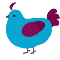 A cerulean and wine chicken