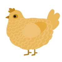A honey chicken with a lace pattern