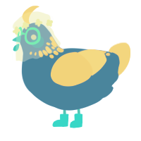 A brown and tumblr chicken with a neck-speckle pattern