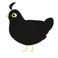 A sable chicken
