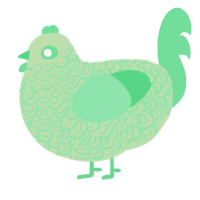 baja blart, a gluppy and spring chicken with a double-lace pattern