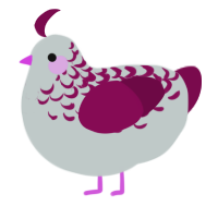 A silver and wine chicken with a half-lace pattern