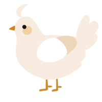A cream chicken