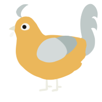 A honey and silver chicken