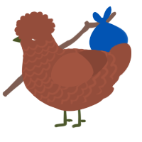 A russet chicken with a lace pattern