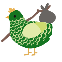 A leaf and lemon chicken with a lace pattern