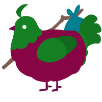 A maroon and leaf chicken with a head pattern