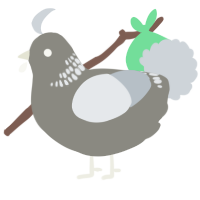 A ash and mist chicken with a neck-band pattern