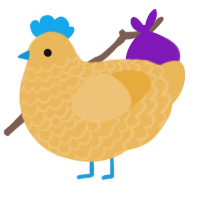 A honey chicken with a lace pattern