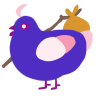 Sugarplum, a indigo and rose chicken