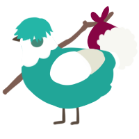 A turquoise and white chicken with a head pattern