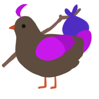 A bark and amethyst chicken