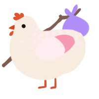 A cream and rose chicken with a half-lace pattern