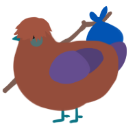 A russet and overcast chicken