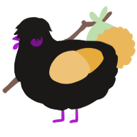 A sable and honey chicken