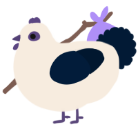 A cream and tumblr chicken