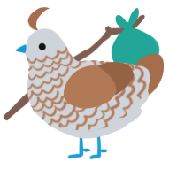 A mist and brown chicken with a lace pattern