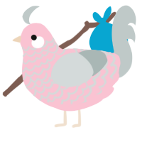 A rose and silver chicken with a lace pattern