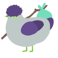A silver and overcast chicken
