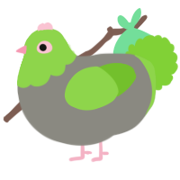 A ash and grass chicken with a head pattern