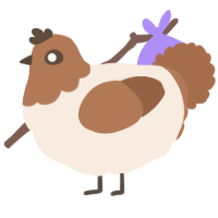 A cream and brown chicken with a head pattern