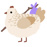 A cream and beige chicken with a half-lace pattern