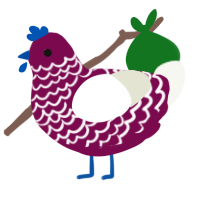 Khiklynn, a wine and white chicken with a lace pattern